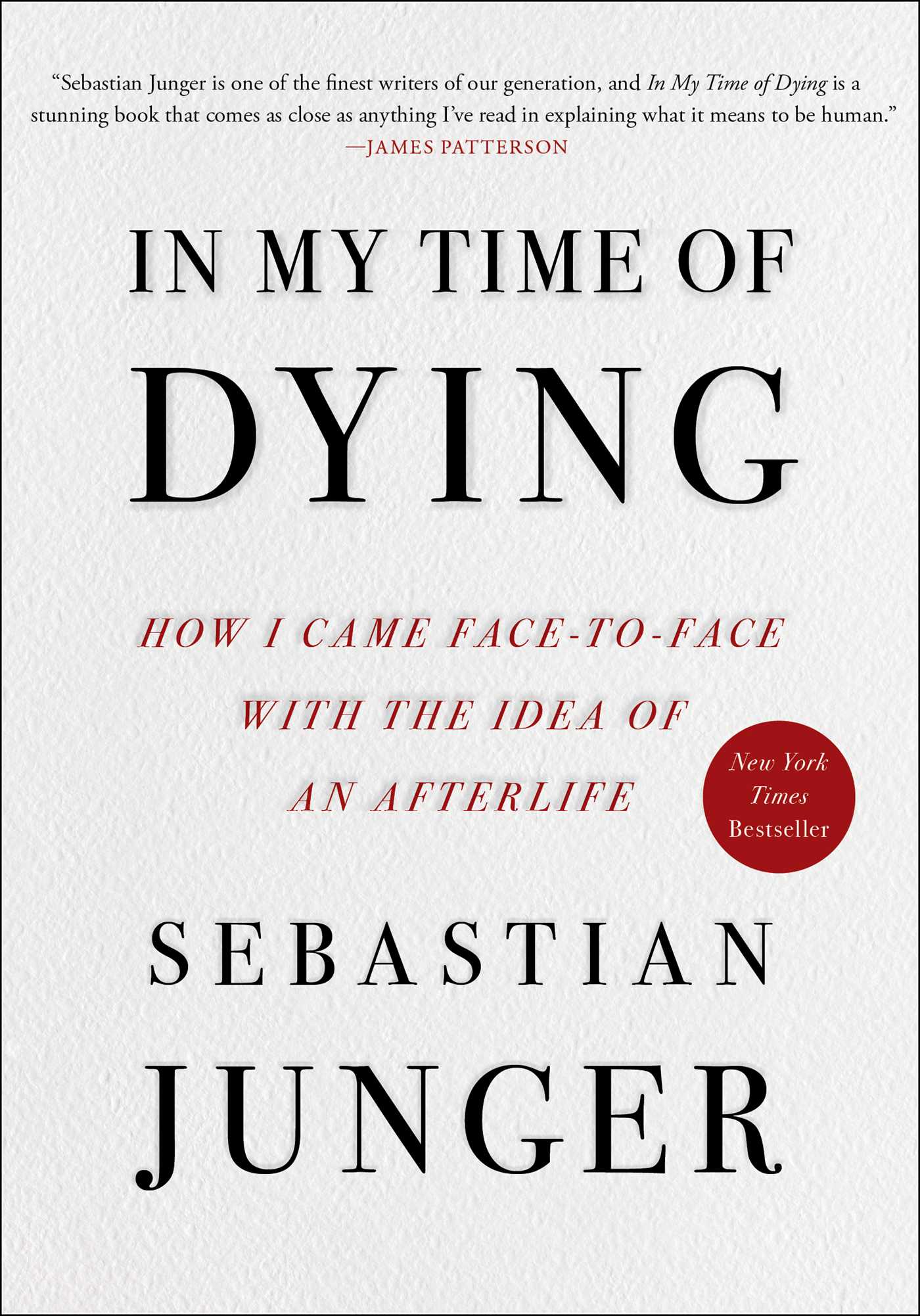 image of the cover of "In My Time of Dying" by Sebastian Junger