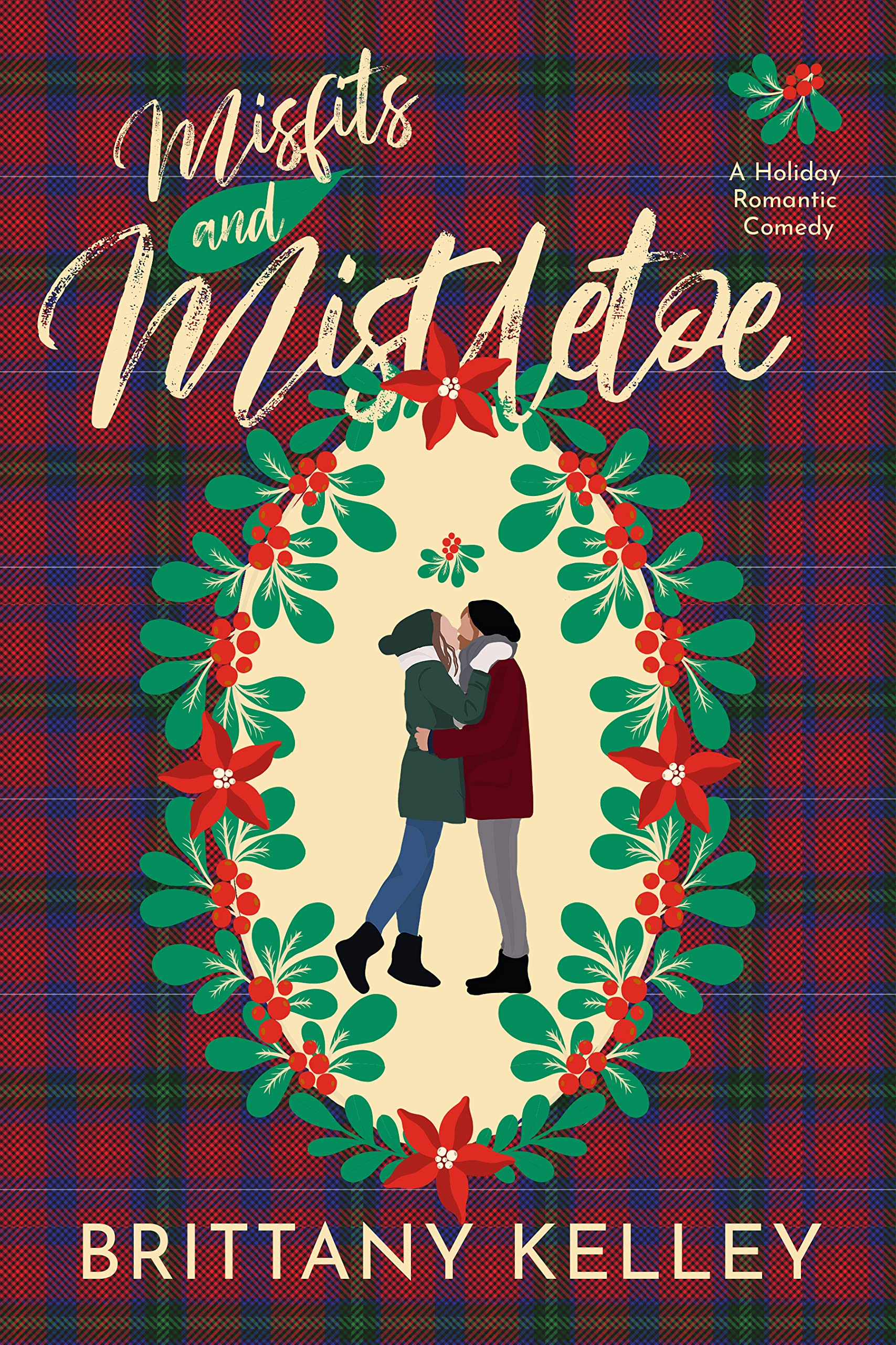 image of the cover of "misfits and mistletoe" by brittany kelley